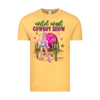 Vintage Mustard wild west cowboy show Vintage Tee - NancyCooperArtShop