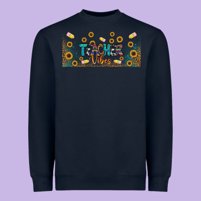 Teacher Vibes Libbey Glass Heavyweight Sweatshirt Designed By Bundleandbundleshop