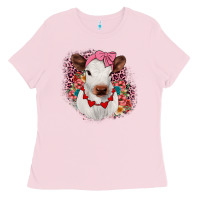 Bubblegum Pink heifer valentines Ladies Tee - JahusDesignShop
