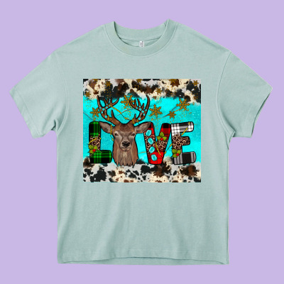 Christmas Love Heavy Core Tee Designed By Jahusdesignshop