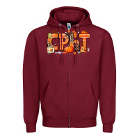 Burgundy Fall CPHT Pharmacy Technician Zipper Hoodie - texasbilliewilder