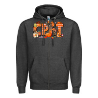 Charcoal Heather Fall CPHT Pharmacy Technician Zipper Hoodie - texasbilliewilder