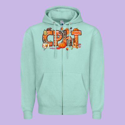 Fall Cpht Pharmacy Technician Zipper Hoodie Designed By Texasbilliewilder