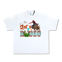 White lets rodeo Urban Heavy Tee - NancyCooperArtShop