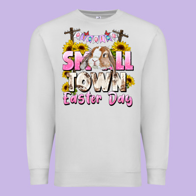 Small Town Easter Day Premium Sweatshirt Designed By Cowgirlartshop