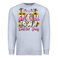 Heather Grey Small town Easter Day Premium Sweatshirt - CowGirlArtShop