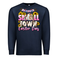 Navy Small town Easter Day Premium Sweatshirt - CowGirlArtShop