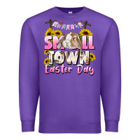 Purple Small town Easter Day Premium Sweatshirt - CowGirlArtShop
