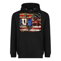 Black usa Heavyweight Hoodie - CowGirlArtShop