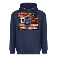 Navy usa Heavyweight Hoodie - CowGirlArtShop