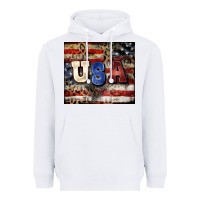 White usa Heavyweight Hoodie - CowGirlArtShop