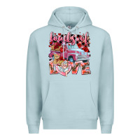 Blue Mist Loads of love Valentine's Day truck Premium Hoodie - HowdyJamesFarm