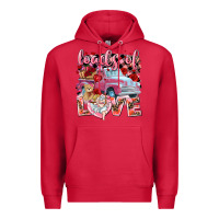 Cardinal Loads of love Valentine's Day truck Premium Hoodie - HowdyJamesFarm