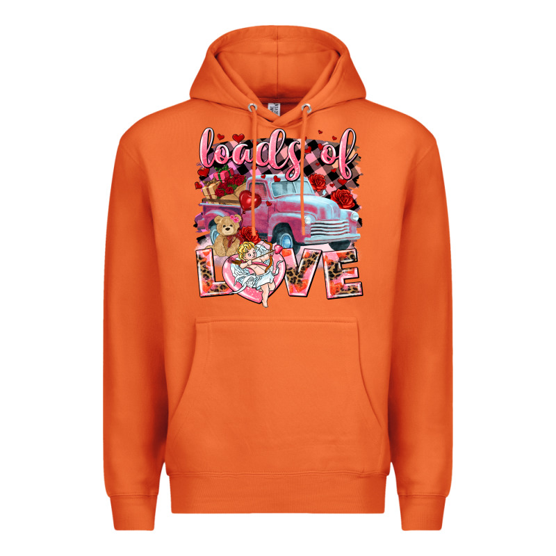 Loads Of Love Valentine's Day Truck Premium Hoodie by HowdyJamesFarm | Teevron