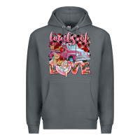 Rock Loads of love Valentine's Day truck Premium Hoodie - HowdyJamesFarm