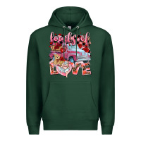 Sports Green Loads of love Valentine's Day truck Premium Hoodie - HowdyJamesFarm