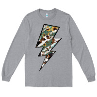 Heather Grey Lightning Bolt Long Sleeve Tee - JahusDesignShop