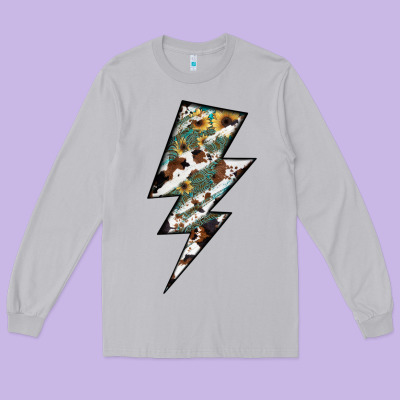 Lightning Bolt Long Sleeve Tee Designed By Jahusdesignshop