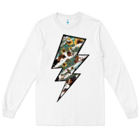 White Lightning Bolt Long Sleeve Tee - JahusDesignShop