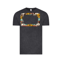 Vintage Black western serape sunflower background frame Vintage Tee - NancyCooperArtShop
