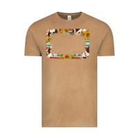 Vintage Camel western serape sunflower background frame Vintage Tee - NancyCooperArtShop