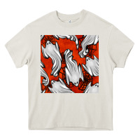 Cream flying ghosts seamless pattern Heavy Core Tee - BundleAndBundleShop