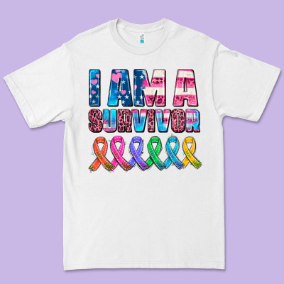 I Am A Survivor With All Cancer Ribbons Premium Tee Designed By Adodesignshop