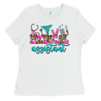 White medical assistant Ladies Tee - AdoDesignShop