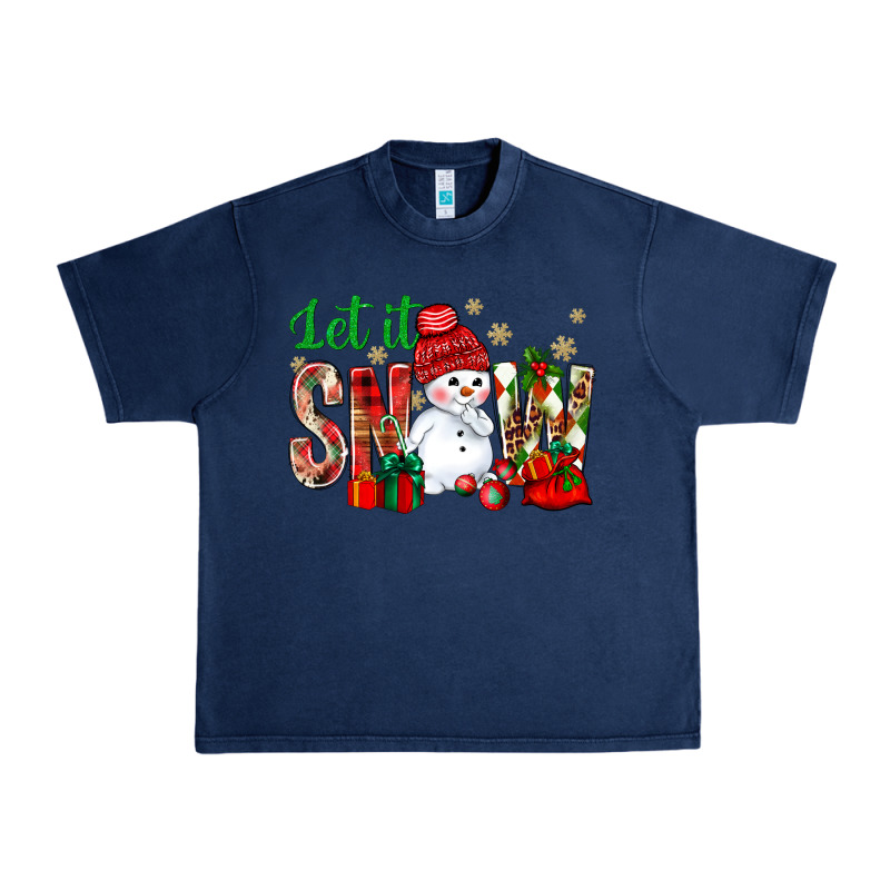 Let It Snow With Snowman Urban Heavy Tee by NancyCooperArtShop | Teevron