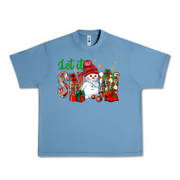 Pebble Blue let it snow with snowman Urban Heavy Tee - NancyCooperArtShop