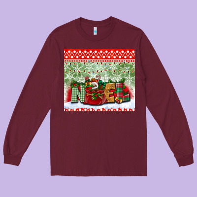 Noel Tumbler Long Sleeve Tee Designed By Bundleandbundleshop