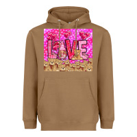 Toasted Coconut Love gnome with bear tumbler Valentine's Day Heavyweight Hoodie - HowdyJamesFarm