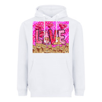 White Love gnome with bear tumbler Valentine's Day Heavyweight Hoodie - HowdyJamesFarm
