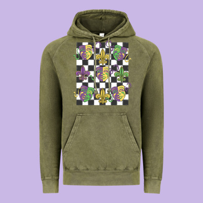 Mardi Gras Vintage Hoodie Designed By Maliassmallbusiness