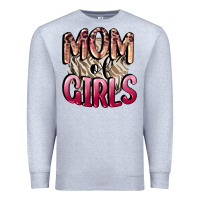 Heather Grey Mom of Girls Mother's Day Premium Sweatshirt - CowGirlArtShop