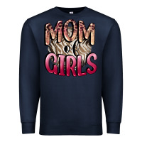 Navy Mom of Girls Mother's Day Premium Sweatshirt - CowGirlArtShop