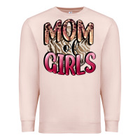 Pale Pink Mom of Girls Mother's Day Premium Sweatshirt - CowGirlArtShop