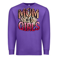 Purple Mom of Girls Mother's Day Premium Sweatshirt - CowGirlArtShop