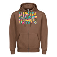 Chestnut Hunny Bunny Easter Zipper Hoodie - NancyCooperArtShop