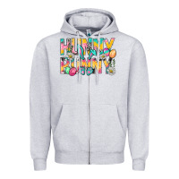 Heather Grey Hunny Bunny Easter Zipper Hoodie - NancyCooperArtShop