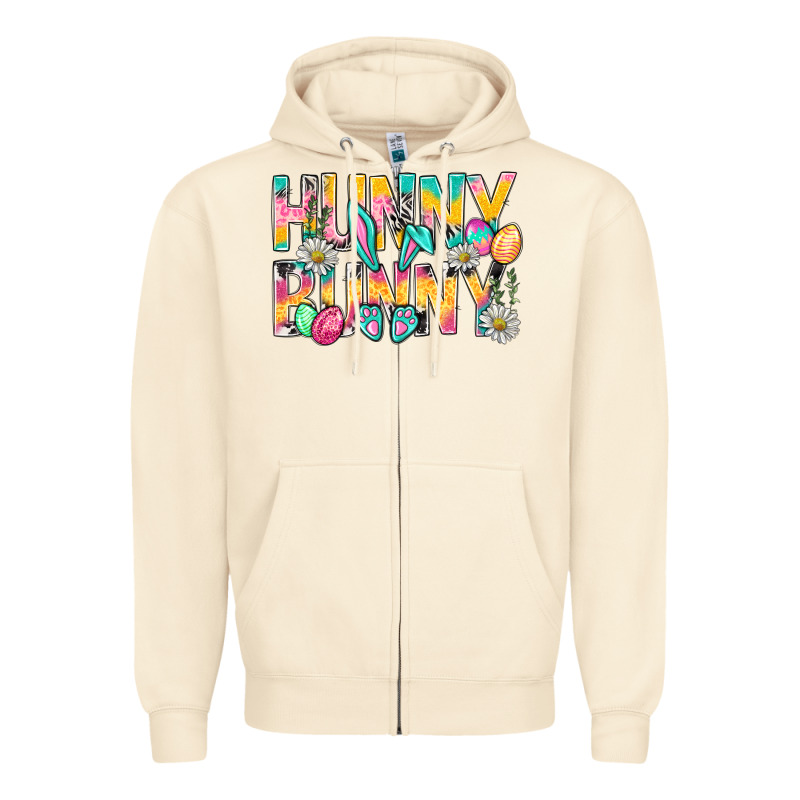 Hunny Bunny Easter Zipper Hoodie by NancyCooperArtShop | Teevron