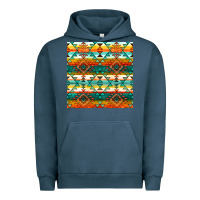 Pigment Midnight Navy native american aztec seamless pattern 1 Urban Hoodie - BundleAndBundleShop