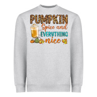 Heather Grey pumpkin spice and everything nice Heavyweight Sweatshirt - BundleAndBundleShop