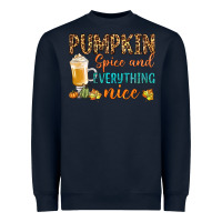 Navy pumpkin spice and everything nice Heavyweight Sweatshirt - BundleAndBundleShop