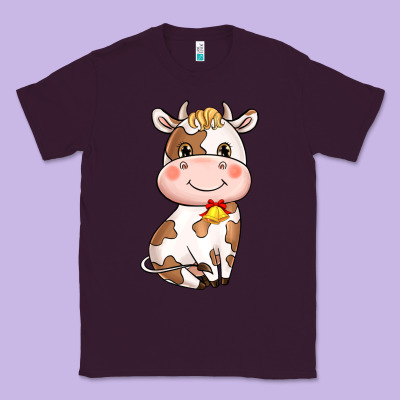 Cartoon Cow Classic Tee Designed By Nancycooperartshop