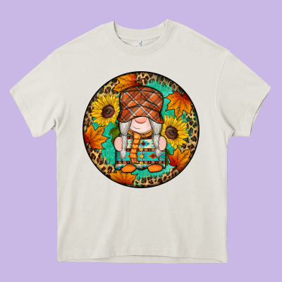 Fall Gnomes Round Earrings 2 Heavy Core Tee Designed By Artiststas