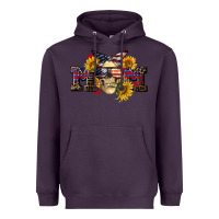 Plum american mom skull Heavyweight Hoodie - CowGirlArtShop
