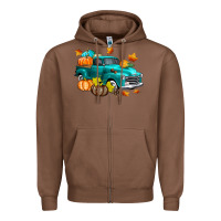 Chestnut Fall Farm Truck Zipper Hoodie - texasbilliewilder