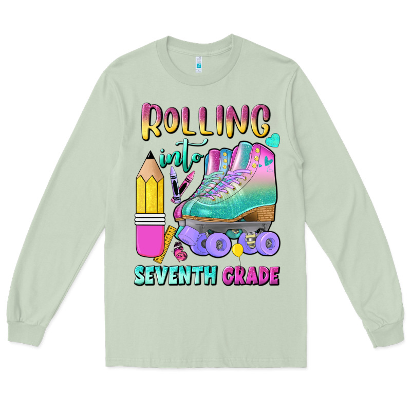 Rolling Into Seventh Grade Long Sleeve Tee by BundleAndBundleShop | Teevron