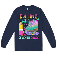 Navy rolling into seventh grade Long Sleeve Tee - BundleAndBundleShop